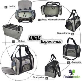 img 1 attached to RABBICUTE Pet Travel Carrier Bag for Small to Medium Dogs and Cats with Washable Bed, Locking Safety Zipper, Shoulder Strap, Airline Approved, Portable and Collapsible, Escape-Proof Puppy Carrier