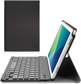 img 4 attached to 🔌 Fintie Keyboard Case for Samsung Galaxy Tab A 10.1 with S Pen 2016, Black - Slim Stand Cover with Detachable Wireless Bluetooth Keyboard, Compatible with Tab A 10.1 with S Pen(SM-P580/P585)