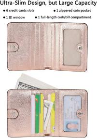 img 3 attached to AINIMOER Women's RFID Blocking Small Leather Wallet – Ladies Credit Card Holder, Mini Bifold Pocket Purse