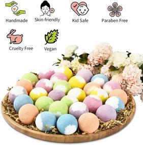 img 3 attached to 30-Piece Bath Bomb Set for Women, Men, and Kids | Natural Organic Handmade Bath Bombs | Moisturizing Fizzy Spa for Dry Skin | Perfect Gift for Girls, Boys, Birthday, Valentine's Day, and Christmas