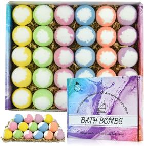 img 4 attached to 30-Piece Bath Bomb Set for Women, Men, and Kids | Natural Organic Handmade Bath Bombs | Moisturizing Fizzy Spa for Dry Skin | Perfect Gift for Girls, Boys, Birthday, Valentine's Day, and Christmas