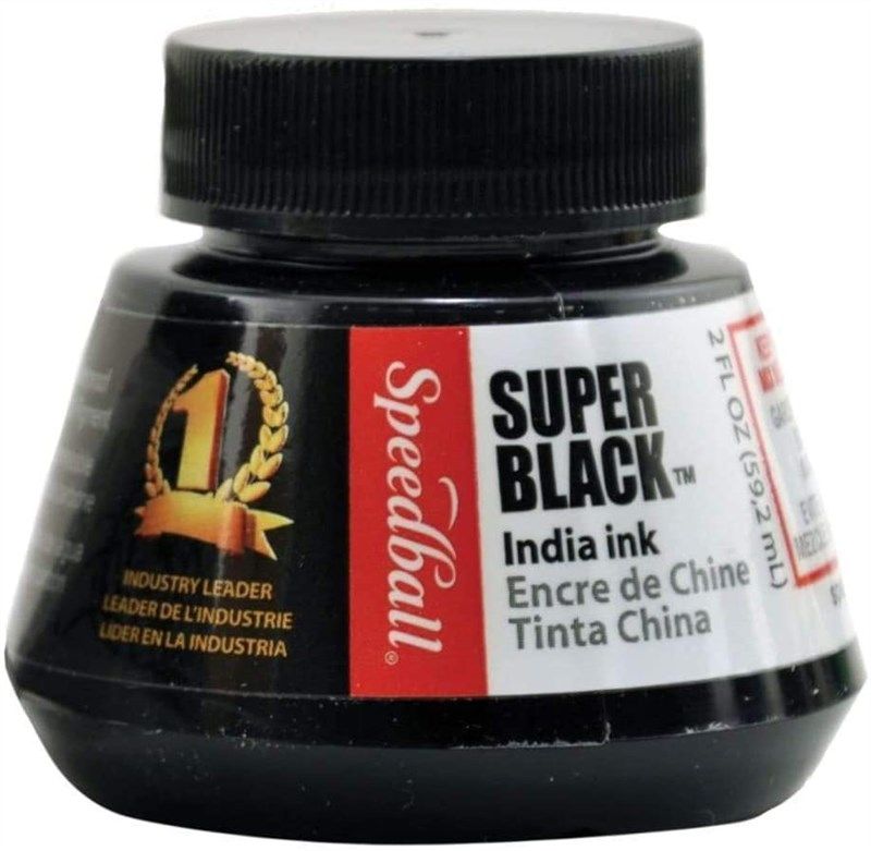  Speedball Super Black India Ink, 16-Ounce : Arts, Crafts &  Sewing