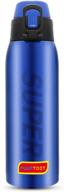 🏋️ 37oz insulated sports water bottle: stainless steel, non-toxic leakproof, for gym, soccer, running, hiking - bpa-free (blue) logo