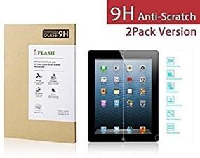 img 1 attached to 📱 iFlash® Premium Tempered Glass Screen Protector for Apple iPad 2/3/4 - Scratch-Free Protection with Crystal Clear Display & Easy Installation (2 Pack)