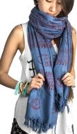 cotton printed mantra prayer bohemian scarves & wraps: trendy women's accessories logo