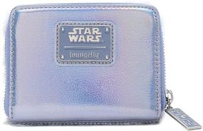 img 3 attached to 🛍️ Loungefly Star Wars Empire Strikes Back 40th Anniversary Hoth Faux Fur Wallet with Zip-Around Closure