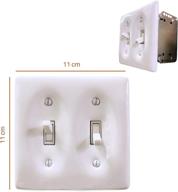 porcelain decorative switch rectangular double logo