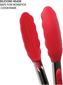 img 2 attached to 🔥 Cooking Light Utensils Set: Non-Stick, Heat Resistant Silicone Tools for Cooking, Baking, and Mixing - 4 Piece Set in Red