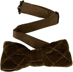 img 1 attached to 🎀 Quilted Velvet Bowtie for Boys - Adjustable Band Bow Tie