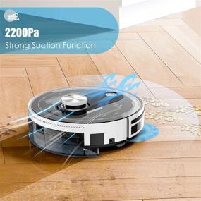 img 1 attached to 🤖 RoboMann 361 Smart Robot Vacuum Cleaner with Laser Navigation - Wi-Fi Connected, 2200Pa, Selective Room Cleaning, No-Go Zones, Self-Charging and Resumption, Low-Pile Carpet Cleaning, Alexa Compatibility