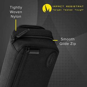 img 2 attached to 🎯 Casemaster Plazma Pro: 6 Dart Case with Front Mobile Device Pocket, Storage Tubes & Pockets for Darts & Personal Items