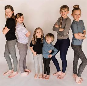 img 3 attached to 👖 POPINJAY Workout Leggings in Charcoal Heather - Girls' Clothing and Leggings