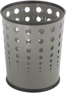 🗑️ safco bubble wastebasket: 6-gallon gray trash can with 9740gr design logo