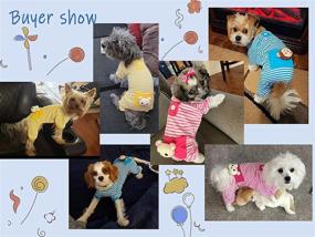 img 2 attached to 🐶 S-Lifeeling Puppy Clothes: Stylish Dog Coat, Comfortable Jumpsuit, Cozy Dog Pajamas, Striped Dog Shirt - Premium Pet Apparel