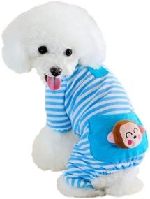 img 3 attached to 🐶 S-Lifeeling Puppy Clothes: Stylish Dog Coat, Comfortable Jumpsuit, Cozy Dog Pajamas, Striped Dog Shirt - Premium Pet Apparel