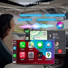 img 3 attached to 🚘 7 Inch HD Touchscreen Car Audio with Apple Carplay - aboutBit Double Din Stereo Multimedia Player with Bluetooth, Backup Camera, Phone Link, A/V Input, FM/AM Car Radio, and Steering Wheel Compatibility