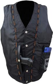 img 1 attached to 🧥 A&amp;H Apparel Men's Motorcycle Genuine Cowhide Leather Biker Vest with Concealed Carry Option - Durable &amp; Medium-sized