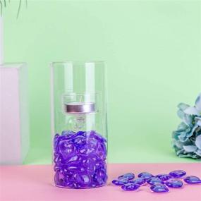 img 3 attached to 💜 AiFanS 1LB(Approx 225Pcs) Purple Acrylic Heart Gems Beads for Valentine's Day - Table Scatter Decoration or Vase Filler...