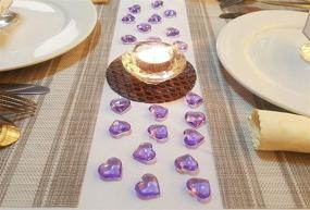 img 1 attached to 💜 AiFanS 1LB(Approx 225Pcs) Purple Acrylic Heart Gems Beads for Valentine's Day - Table Scatter Decoration or Vase Filler...