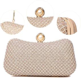 img 3 attached to Вечерние сумки для женщин - Сумочки с цветным алмазным узором и зеркалом для макияжа | Свадебные клатчи, подарок на день рождения | Вариант вечерней клатч-сумки.
