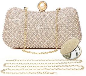 img 4 attached to Вечерние сумки для женщин - Сумочки с цветным алмазным узором и зеркалом для макияжа | Свадебные клатчи, подарок на день рождения | Вариант вечерней клатч-сумки.
