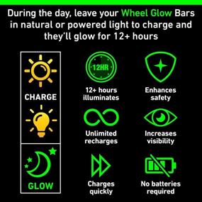 img 1 attached to 🚲 GLO-X Glow Bike Wheel Lights for Kids & Adults (2 Pack) - Rechargeable Spoke Lights for Bike Wheels, 360° Illumination - Revolutionary Solar Wheel Bike Lights - Front and Back Bicycle Wheel Lights