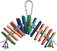 🌈 colorful and stimulating: super bird creations 5x5-inch small balsa rainbow bird toy, perfect for small birds logo