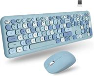 🔵 x9 performance colorful keyboard and mouse set - 2.4g wireless connectivity - enhance your workspace with a stylish wireless keyboard and mouse combo (110 keys and 18 shortcuts) - compatible with pc and chrome - blue logo