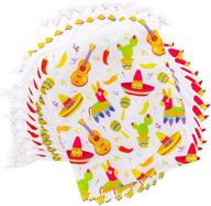 🎉 fiesta cinco de mayo party favor bags with drawstring closure for kid's birthdays - pack of 12 logo