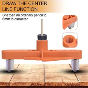 img 2 attached to 🪚 VIGRUE Dowel Jig Kit - Center Scriber Line Offset System, Wood Doweling Hole Drill Guide Tool for Straight Holes Working, Woodworking Drilling and Marking