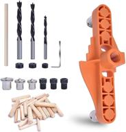 🪚 vigrue dowel jig kit - center scriber line offset system, wood doweling hole drill guide tool for straight holes working, woodworking drilling and marking logo