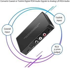 img 3 attached to 📟 Переходник цифрового аудио в аналоговый с пультом дистанционного управления - 192КГц/24бит, коаксиальный Тослинк в аналоговый L/R RCA и 3,5 мм аудио - В комплекте Тослинк и коаксиальные кабели.