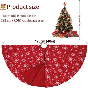 img 3 attached to 🎄 YIZCO Snowflake Christmas Tree Skirt - 48 inches Double Layers: Elegant & Festive Holiday Decorations