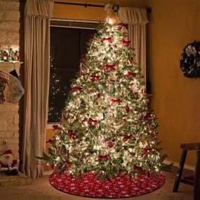 img 2 attached to 🎄 YIZCO Snowflake Christmas Tree Skirt - 48 inches Double Layers: Elegant & Festive Holiday Decorations