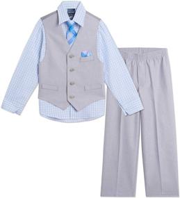 img 3 attached to 👔 Nautica Toddler Boys' Clothing Set: 4 Piece Dress Shirt Ensemble