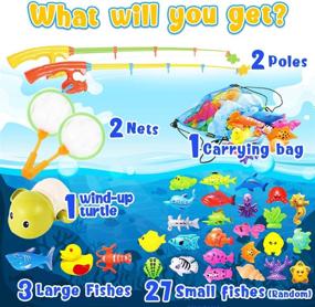 img 3 attached to 🎣 Cheffun Fishing Water Pool Toys for Kids - Magnetic Bath Toy Set for Toddlers - Perfect for Indoor/Outdoor Fun, Carnival Parties, and Water Tables - Ideal Gift for Boys and Girls Age 3-6 - Enhance Learning and Pretend Play!