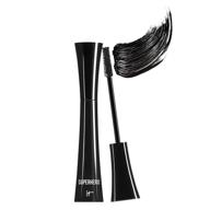 💃 super black elastic stretch volumizing & lengthening mascara by it cosmetics - lift, separate, and condition lashes - infused with collagen, biotin, and peptides - 0.3 fl oz logo