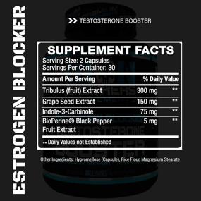 img 2 attached to 💪 Men's Testosterone Boosting Supplement with Estrogen Blocker - Natural Anti-Estrogen Formula to Enhance Libido & Strength - Promote Muscle Growth & Weight Loss - Indole-3-Carbinol & Tribulus - 60 Capsules