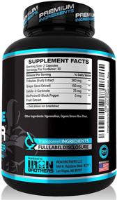 img 3 attached to 💪 Men's Testosterone Boosting Supplement with Estrogen Blocker - Natural Anti-Estrogen Formula to Enhance Libido & Strength - Promote Muscle Growth & Weight Loss - Indole-3-Carbinol & Tribulus - 60 Capsules