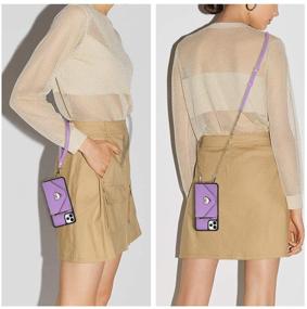 img 2 attached to 📱 JLFCH iPhone 11 Pro Wallet Case 5.8 inch - Light Purple: Crossbody Case with Card Holder, Wrist Strap, Purse Chain & Zipper Cover