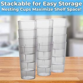 img 1 attached to 🥛 Stackable Shatterproof Tumblers for Restaurants - Resistant to Breakage