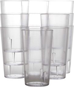 img 4 attached to 🥛 Stackable Shatterproof Tumblers for Restaurants - Resistant to Breakage