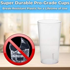 img 3 attached to 🥛 Stackable Shatterproof Tumblers for Restaurants - Resistant to Breakage