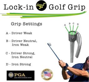 img 3 attached to 🏌️ Golf Swing Aids: Lock-in Golf Grip V3.0 - Training Aid for Improved Golf Grip, Wrist Hinge, and Swing Technique