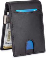 👔 premium nkpt full grain leather wallet: a stylish men's accessory for card cases & money organizers logo