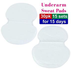 img 4 attached to Premium Hoovy Underarm Sweat Pads - Sweat & Odor Protection for Men & Women, Absorbent Cover Pads for Sweaty Armpits - Suitable for Polo Shirts, Undershirts, and Blouses - Pack of 30 (15 pairs) - 1 Pack