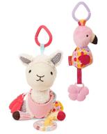 🦙 seo-optimized skip hop bandana buddies baby activity and teething toy set with multi-sensory rattle and textures, llama/flamingo logo
