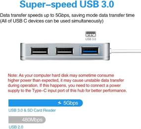 img 1 attached to 🔌 EWETON 8-in-1 USB-C Hub, Type C Adapter with 10W Wireless Charger, HDMI 4K, 1 USB3.0, 2 USB2.0, Micro SD/TF Card Reader, USB-C PD 100W Compatible for Mac Pro & Type C Laptops in Gray