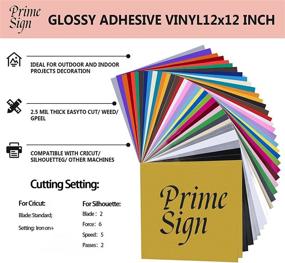 img 2 attached to 🎨 80 Pack Vinyl Sheets for Cricut - Prime Sign Permanent Vinyl with 40 Assorted Colors - Perfect for DIY Projects, Mugs, Home Décor, Windows, and More