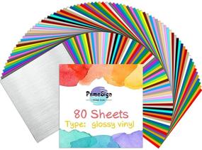 img 4 attached to 🎨 80 Pack Vinyl Sheets for Cricut - Prime Sign Permanent Vinyl with 40 Assorted Colors - Perfect for DIY Projects, Mugs, Home Décor, Windows, and More